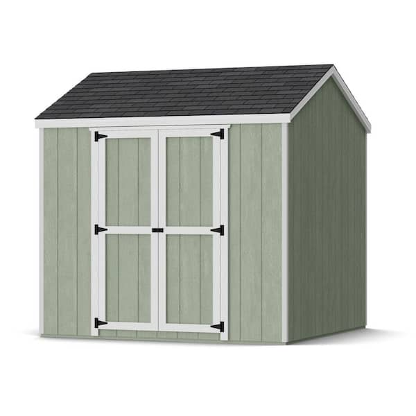 Value Gable 8 ft. x 8 ft. Outdoor Wood Storage Shed with Side Entry and Floor Do-It-Yourself Kit (64 sq. ft. )