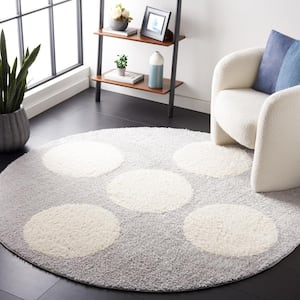 Norway Gray/Ivory 7 ft. x 7 ft. Circle Two-Toned Round Area Rug