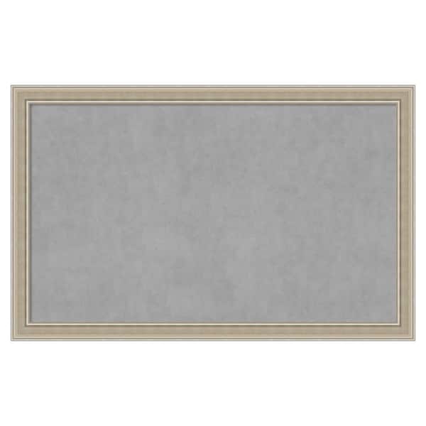 Amanti Art Mezzo Silver 44 in. x 28 in. Framed Magnetic Board