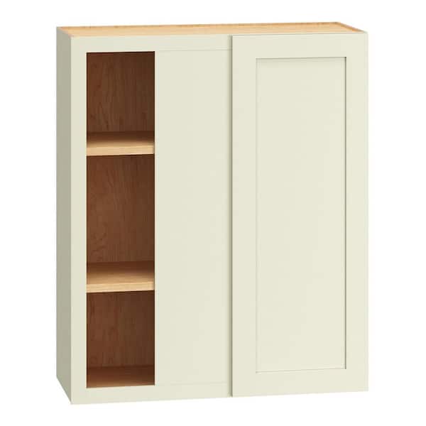 QuickShip Cottage 30 in. W x 12 in. D x 36 in. H Assembled Plywood Shaker Wall Corner Blind Kitchen Cabinet in Starlight
