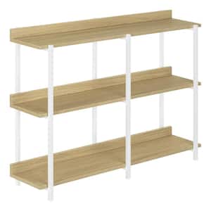 47.25 in. Natural Rectangle Particle Board Console Table with Shelves