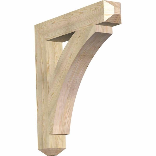 Ekena Millwork 6 in. x 40 in. x 36 in. Douglas Fir Thorton Craftsman Rough Sawn Bracket