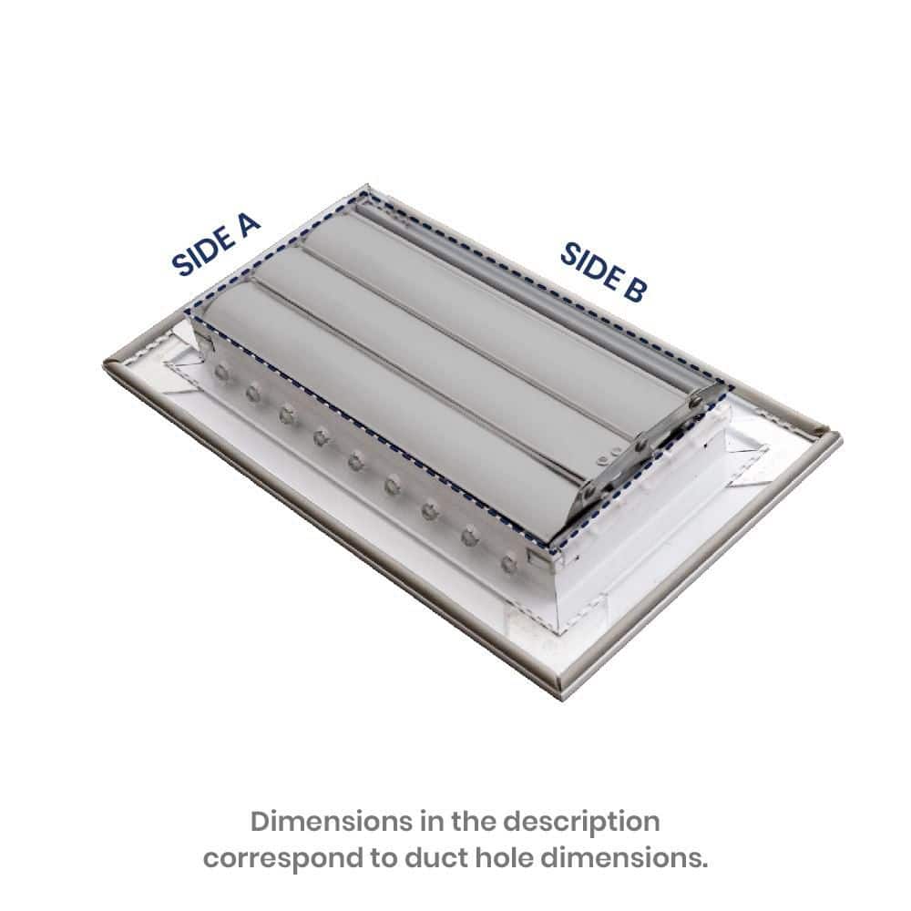 16 in. x 6 in. Aluminum Adjustable Wall Register in White