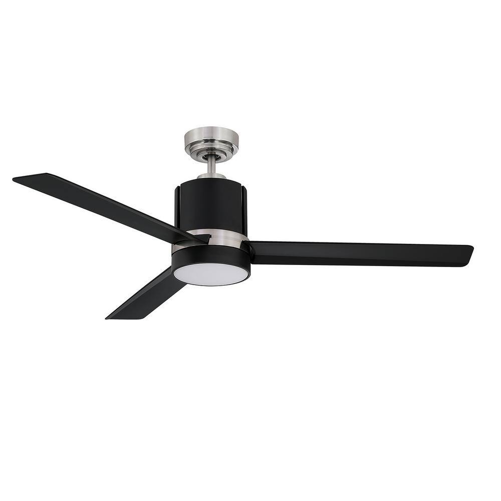 Kendal Lighting ALLURE 52 in. Integrated LED Indoor Black Ceiling Fan with White Polycarbonate