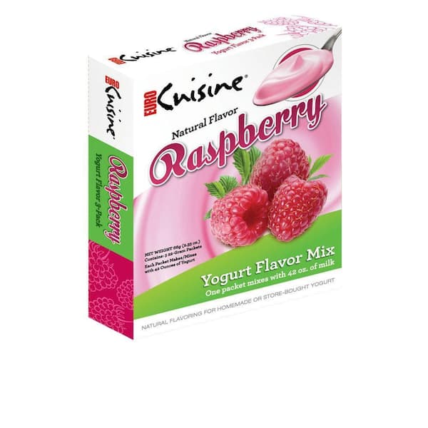 Euro Cuisine Yogurt Natural Flavor Raspberry Mix (9-Pack)