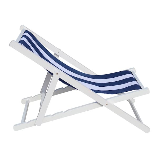 Sunjoy Belton Folding Reclining Beach Chair With Cushioned Headrest
