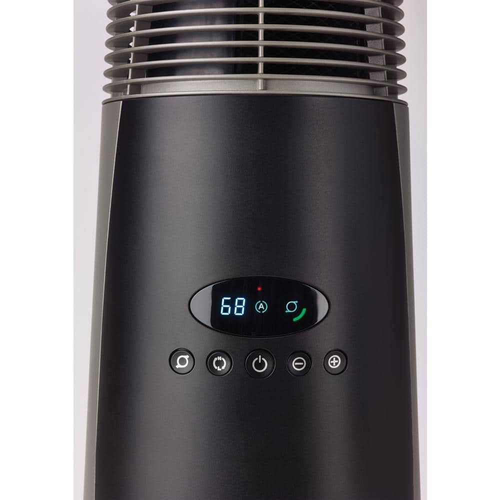 22" Black Ceramic Tower Heater with Thermostat and Remote