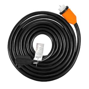 Heavy Duty Generator Cord, 20 ft. Long, 50 Amp ETL Certified, 12000 Watts Black Cable Generator Extension Cord