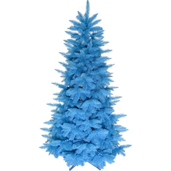 Fraser Hill Farm 6.5 ft. Turquoise Artificial Christmas Tree