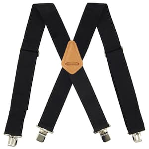 Great for Casual & Formal Bioterti Men’s Wide X-back 4 Clips Suspenders 