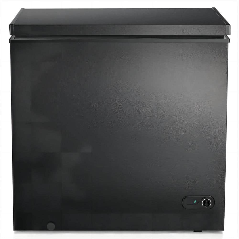 COWSAR 32.17 in. W Garage Ready 7.0 cu. ft. Manual Defrost Chest Freezer in Black with Adjustable Temperature Controls