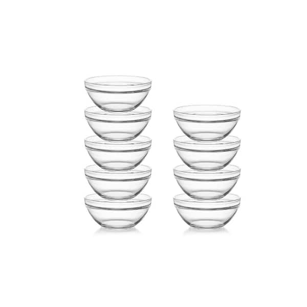 5 fl. oz. Clear Glass Dessert Bowls 3.5 in. Prep and Serving Bowls for Kitchen Use (Set of 9)