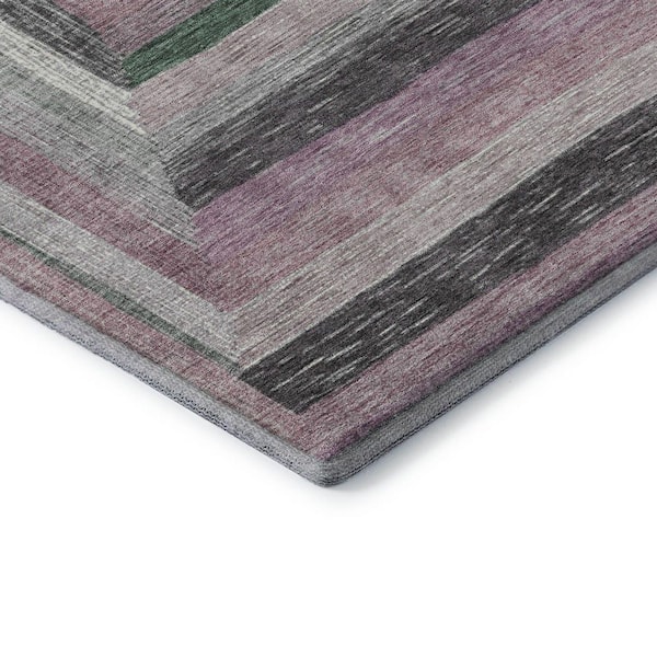 Mayfield Premium Machine Washable Abstract AMF1957 Blush 5 ft. x 7 ft. 6 in. Area Rug