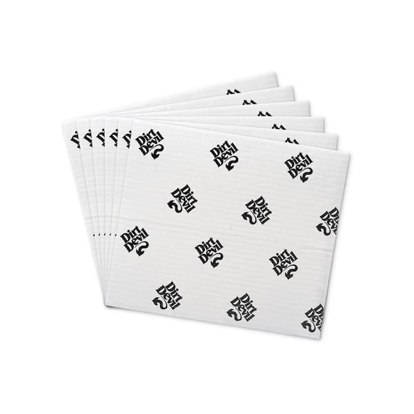 Dirt Devil 12.75 in. X 8.25 in. White Reusable Paper Towel 6-Pack, Machine Washable Cleaning Cloth, Multi-Purpose Clean, Fast Dry
