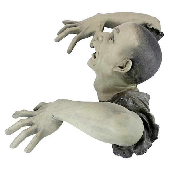 Statue De Zombie Avec Corbeau - Design Toscano - Sculpture En Résine Peinte à La Main - Dimensions 15 X 19 X 26,5 Cm - Déco D'Halloween Ou D'intérieur Gothique - 4