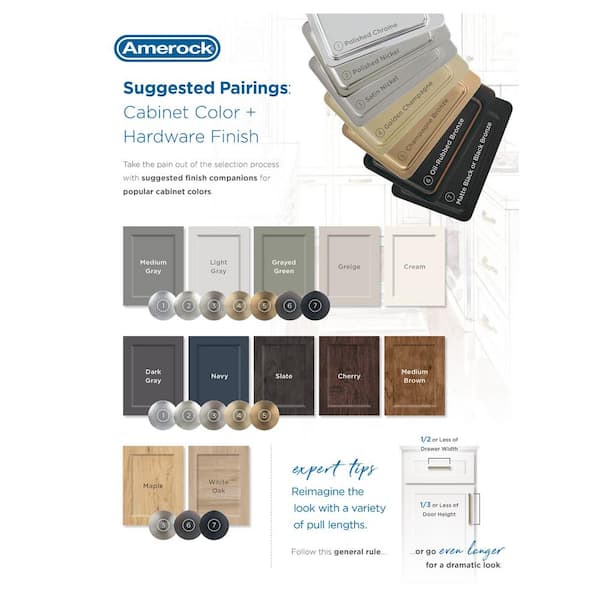Amerock St. Vincent 5-1/16 in. (128mm) Modern Champagne