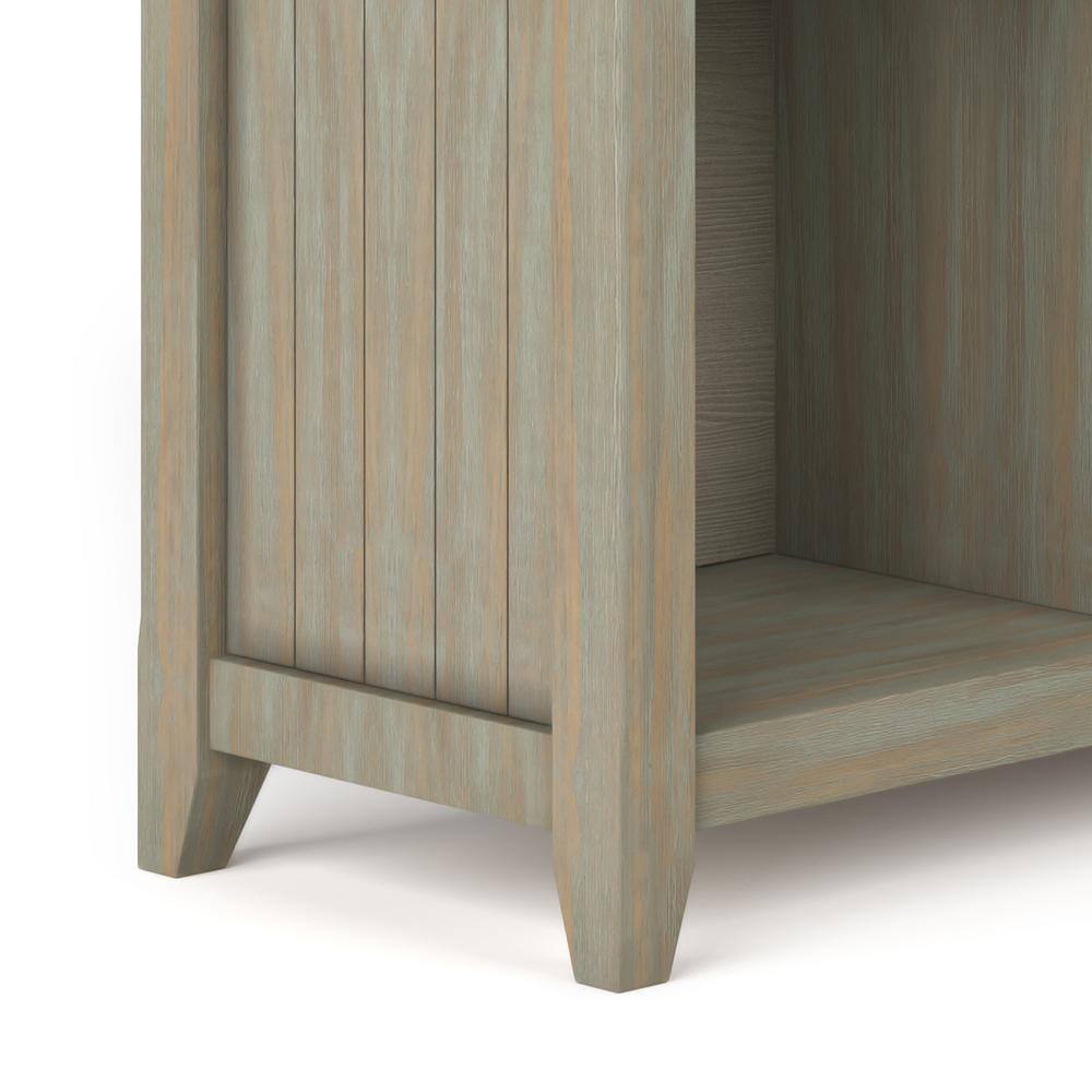 Acadian Solid Wood 33" Gray Transitional 8-Cube Storage Table