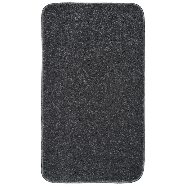 Garland Rug Gramercy Cinder Gray 20 in. x 34 in. Solid Polypropylene Bath Mat