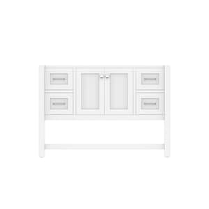 Wilmington 47 in. W x 21.5 in. D x 33.45 in. H Bath Vanity Cabinet without Top in White
