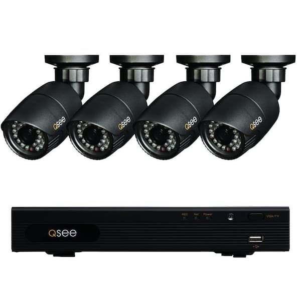 Q-SEE HeritageHD Series 4-Channel 720p 1TB Surveillance System with 4 HD Camera and 80 ft. Night Vision