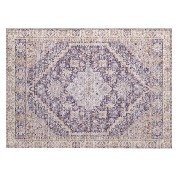 Chantille Machine Washable Indoor/Outdoor Abstract ACN2806 Purple 3 ft. x 4 ft. Area Rug