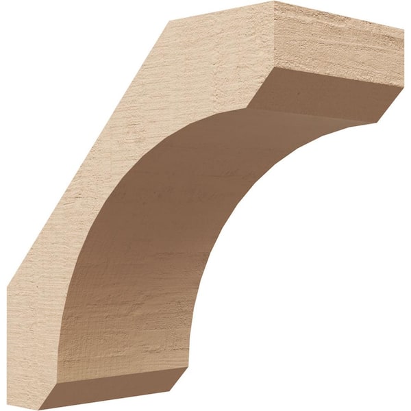 Ekena Millwork 5 in. x 10 in. x 10 in. Legacy Rough Cedar Woodgrain Timberthane Polyurethane Knee Brace, Primed