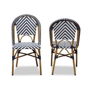 Celie White and Blue Dining Chair (Set of 2)