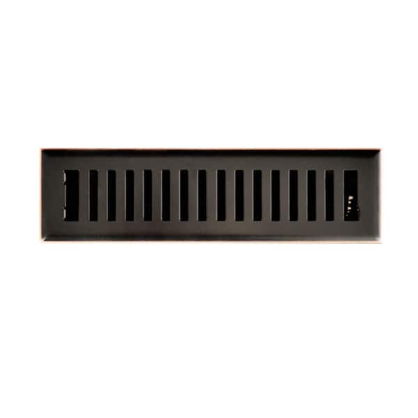 Hampton Bay 2 in. x 12 in. New York Modern Floor Register in Oil Rubbed Bronze