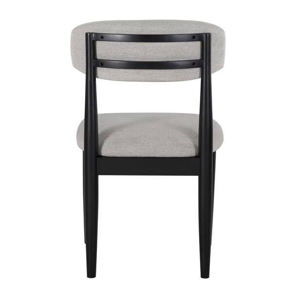 Steve Silver Magnolia Gray Polyester Cushioned Black Side Chair