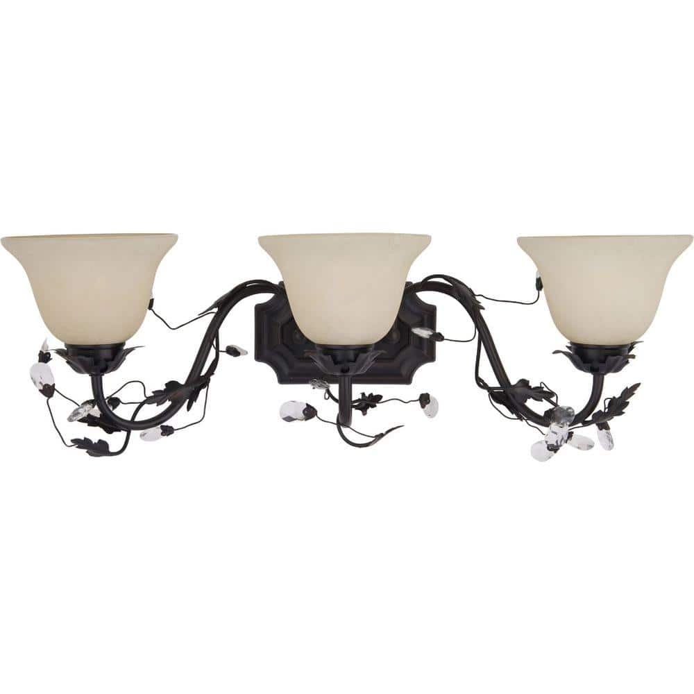 Elegante 3-Light Oil-Rubbed Bronze Bath Vanity Light price history on PriceWatchPro