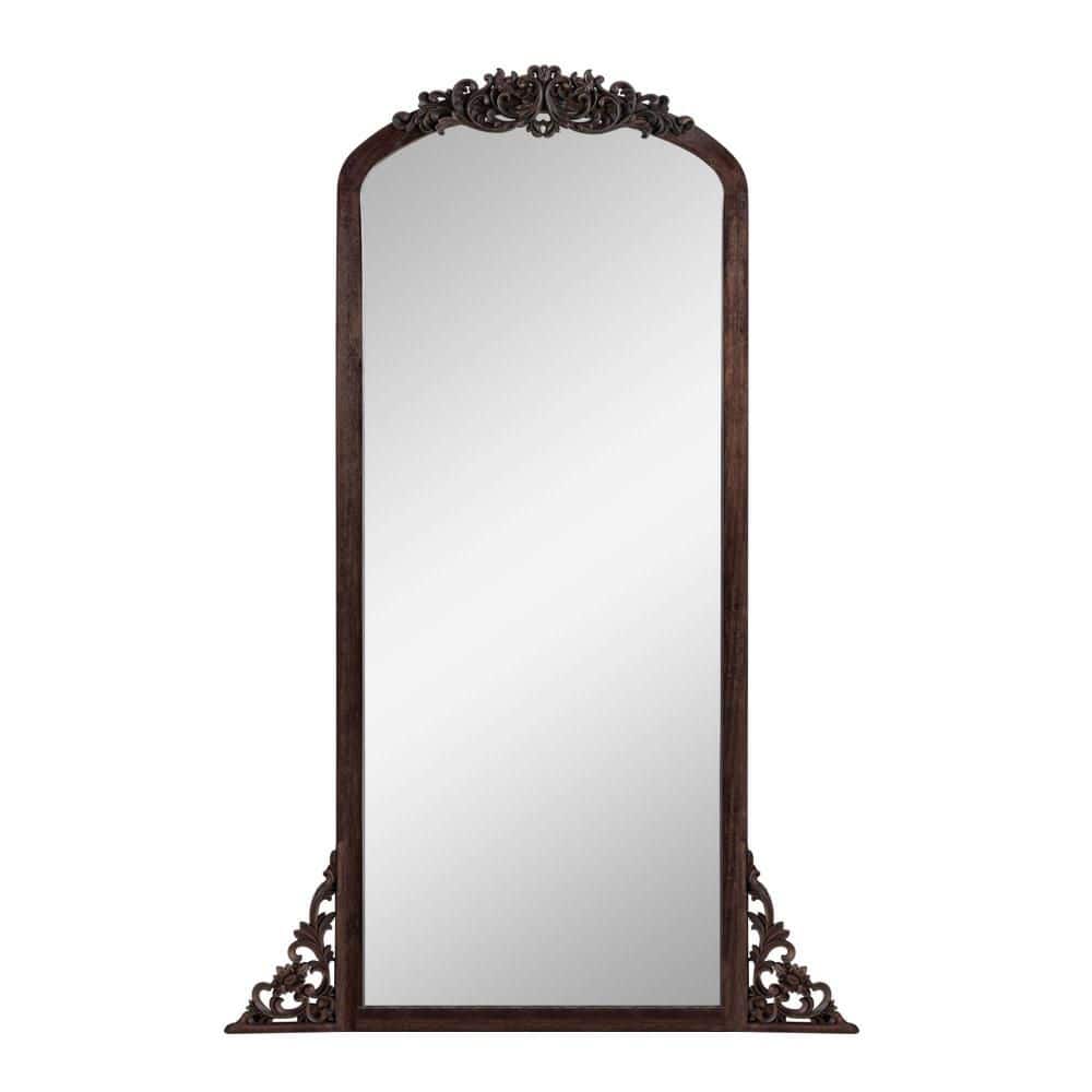 Brown 21.22 in. W x 64.06 in. H Rectangle Wood Full Length Mirror