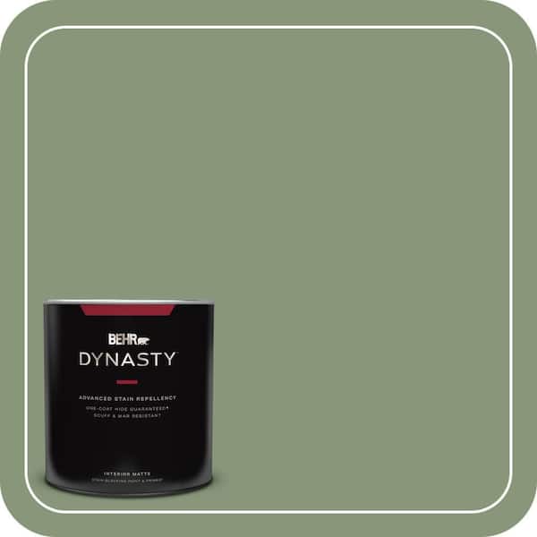 BEHR DYNASTY 1 qt. #S390-5 Laurel Tree One-Coat Hide Matte Interior Stain-Blocking Paint and Primer
