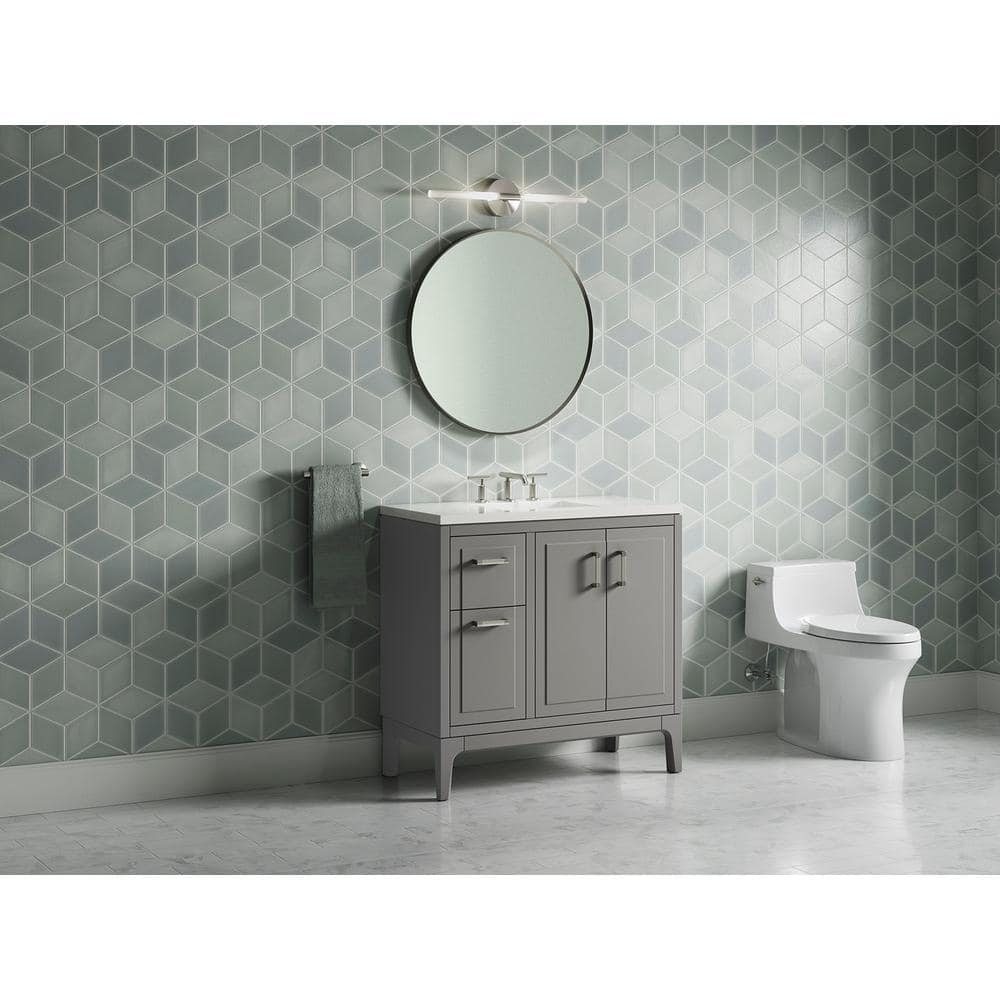 Seer 36-Inch Mohair Gray Bathroom Vanity with Quartz Top