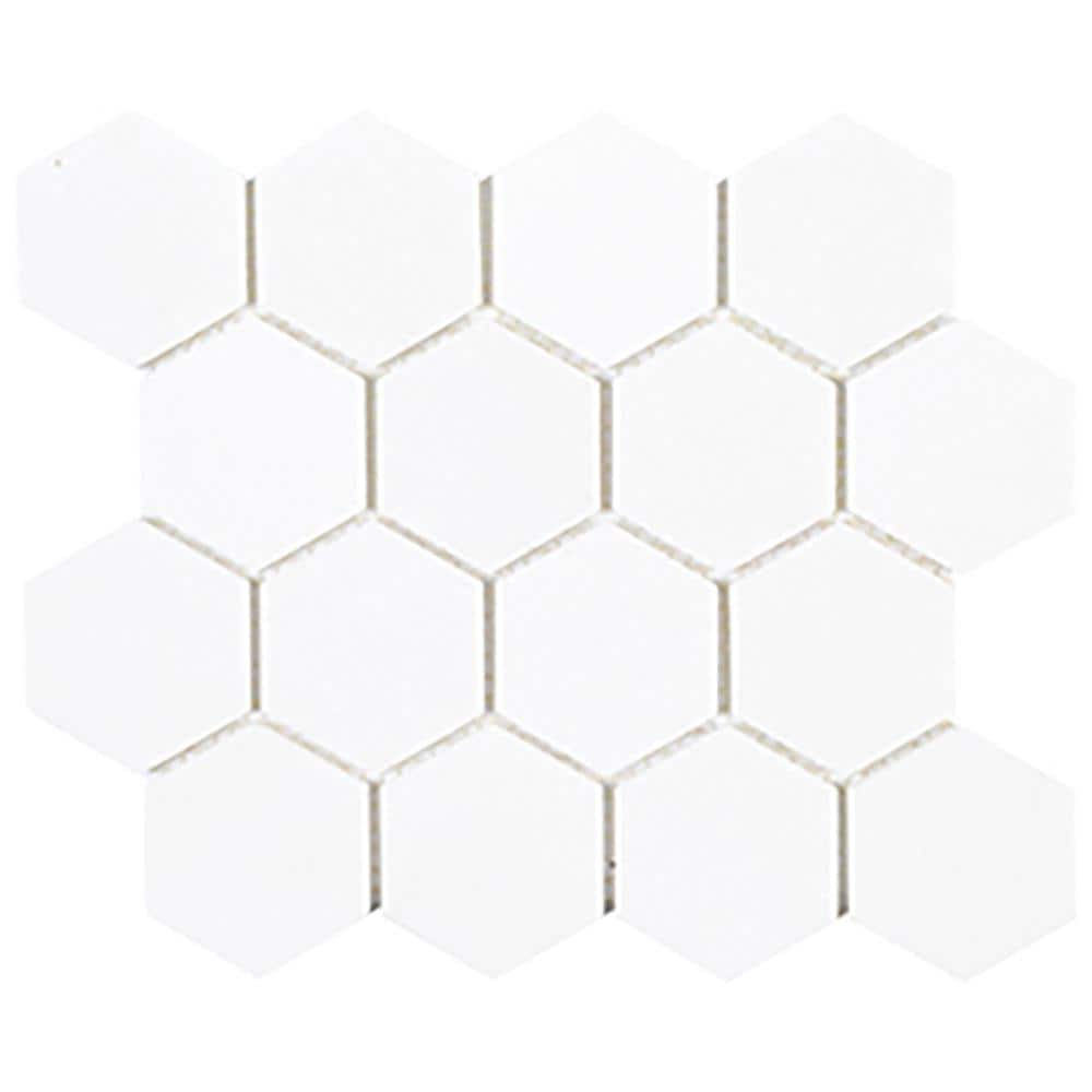 Dream Hex White 10.875 in. x 9.5 in. Honed Marble Wall and Floor Mosaic Tile (7.17 sq. ft./Case) price history on PriceWatchPro