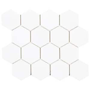 Dream Hex White 10.875 in. x 9.5 in. Honed Marble Wall and Floor Mosaic Tile (7.17 sq. ft./Case)