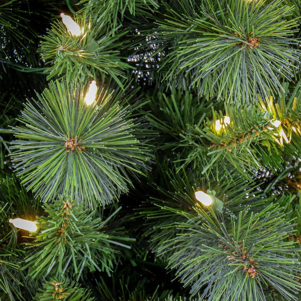 6' Slim Nooksack Fir Artificial Christmas Tree with Warm White LED Lights
