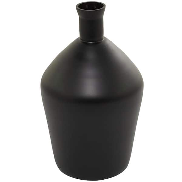 Novogratz 15 in. Black Glass Decorative Vase