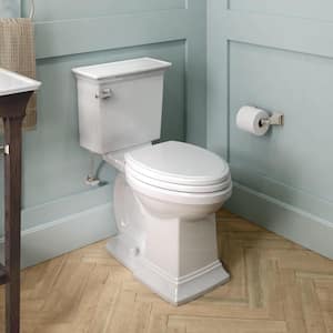 Town Square S 2-Piece 1.28 GPF Single Flush Elongated Toilet in White (Seat Not Included)