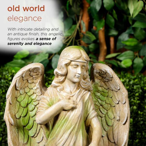 Alpine Corporation 31 in. Tall Old World Angel Garden Statue with