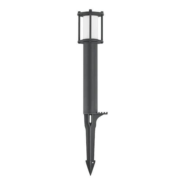Hampton Bay Ashford 100 Lumen Low Voltage Black Integrated LED Outdoor Landscape Bollard Light