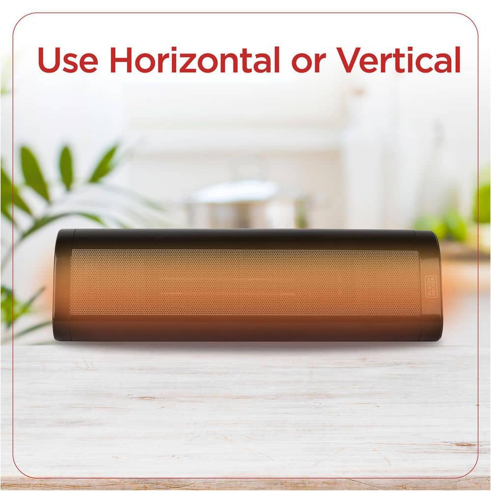 Black Ceramic Electric Tower Heater with Adjustable Thermostat