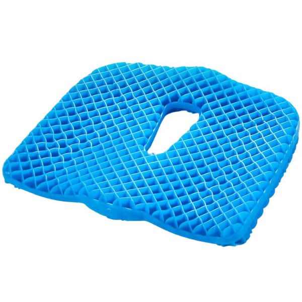 Afoxsos Blue Gel Seat Cushion Breathable Chair Pad for Office, Long Sitting Hip Pain, Wheelchair Soft