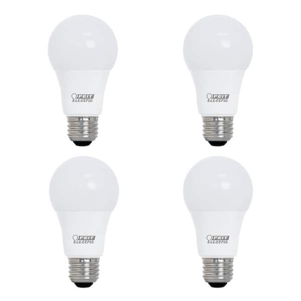 60-Watt Equivalent A19 Dimmable CEC Title 20 Compliant 90+ CRI E26 LED Light Bulb, Soft White 2700K (4-Pack)
