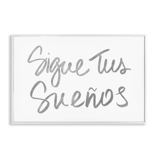 Stupell Industries Follow Your Dreams by SD Graphics Studio White Framed Typography Giclee Art Print 12 in. x 18 in.