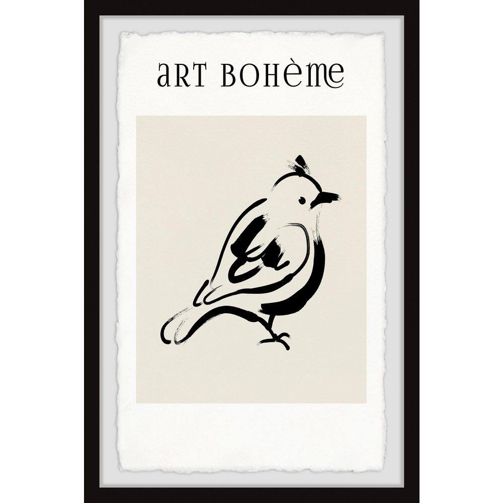 Baby Bird Fly by Marmont Hill Framed Animal Art Print 36 in. x 24 in.