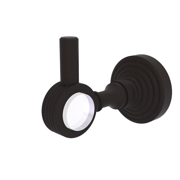Allied Brass Pacific Grove Collection J-Hook Robe/Towel Hook with Groovy Accents in Oil Rubbed Bronze