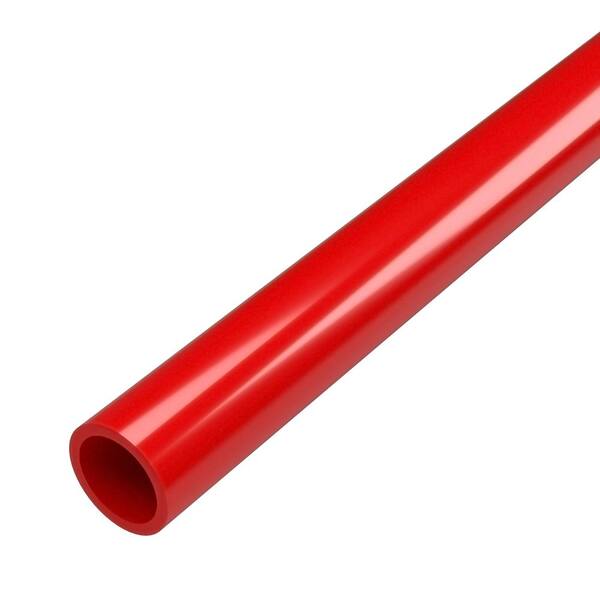 Formufit 1/2 in. x 5 ft. Furniture Grade Sch. 40 PVC Pipe in Red