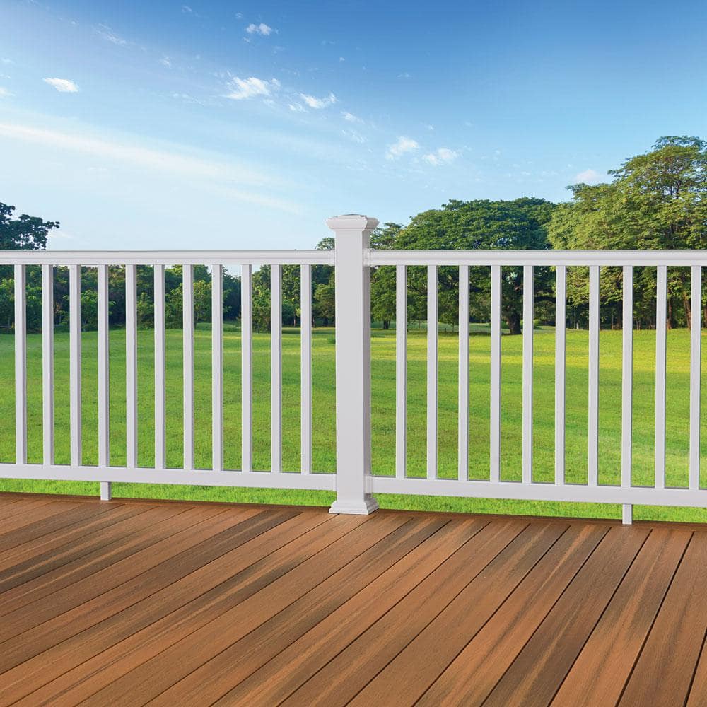 Fiberon ArmorGuard Deluxe White Plastic Porch Rail Hardware Kit