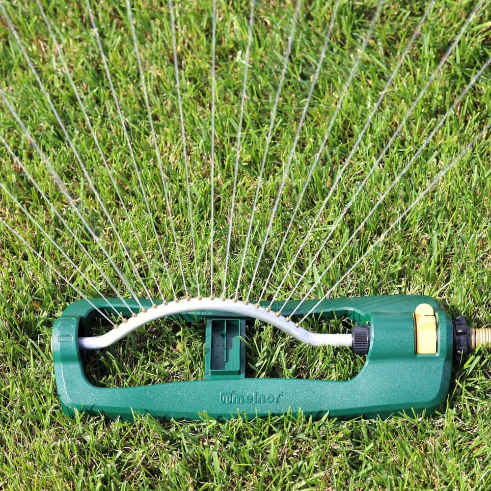 Green TurboTek Oscillating Sprinkler with Brass Nozzles