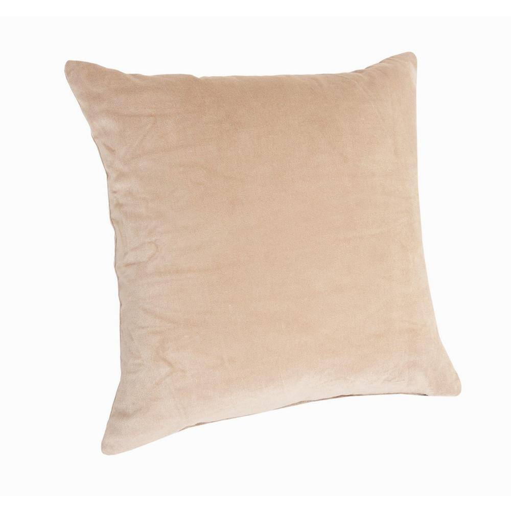 Pine Green Velvet Cotton 20" Square Throw Pillow